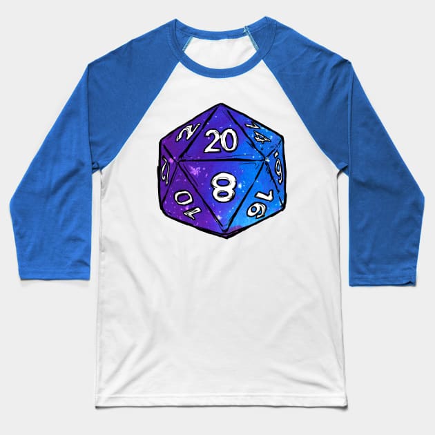 Galaxy D20 Baseball T-Shirt by Mandapandarawks